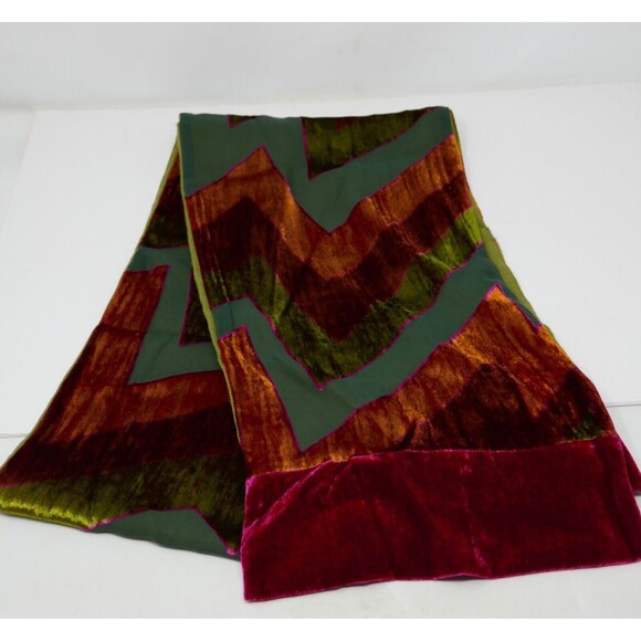Multicolor Wool Rayon Silk Scarf - Picture 2 of 5